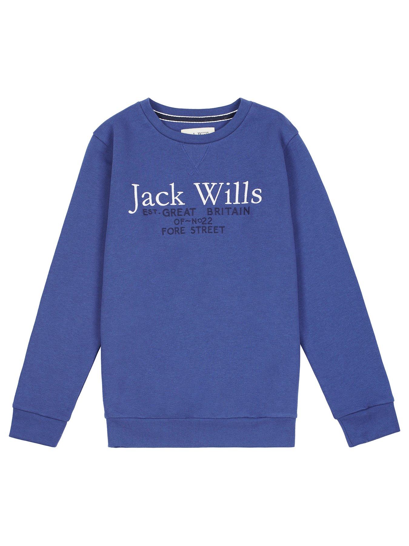 Jack Wills Boys Script Sweatshirt True Navy Very