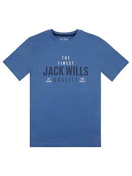 jack wills boys finest quality t shirt - true navy
