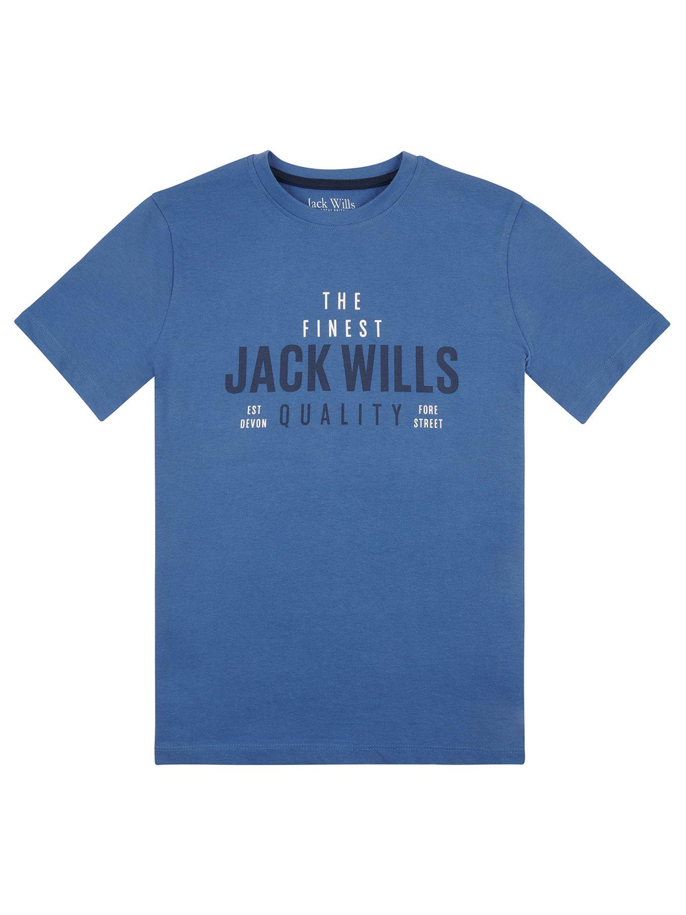 Jack Wills Boys Finest Quality T Shirt - True Navy | very.co.uk