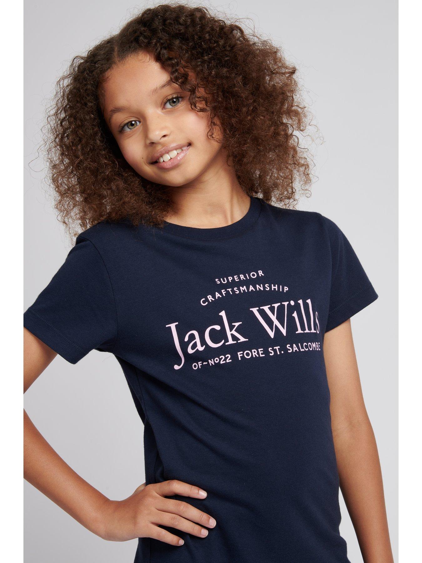 Girls navy t shirt hotsell