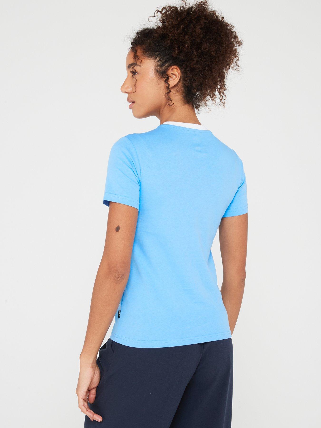 light blue ringer tee