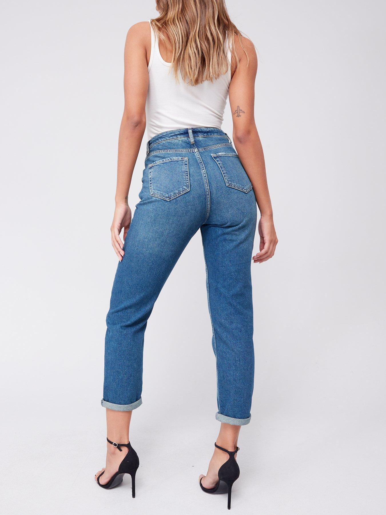 Mid waist best sale boyfriend jeans