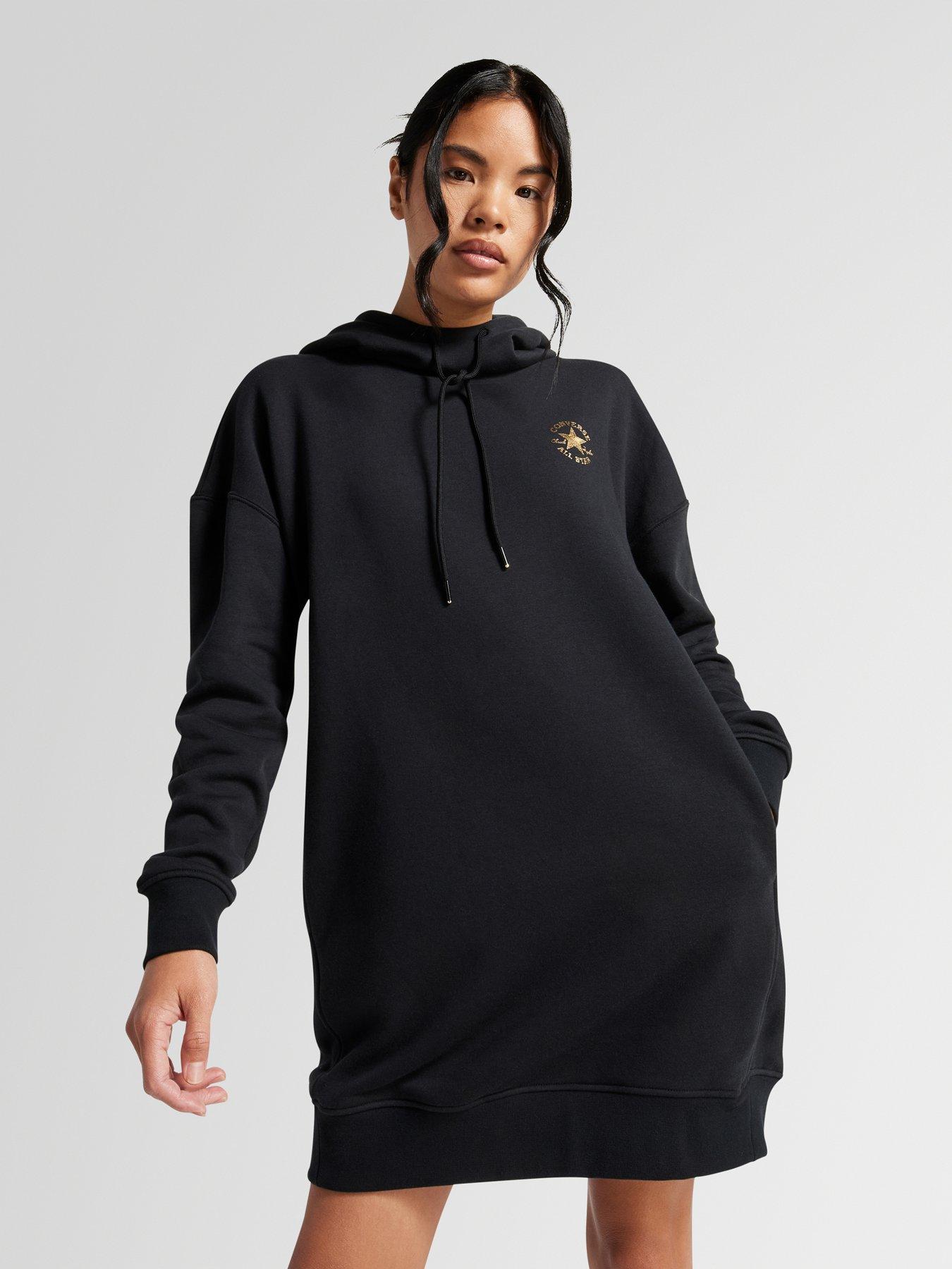 Converse All Star Shine Hoodie Dress Black very