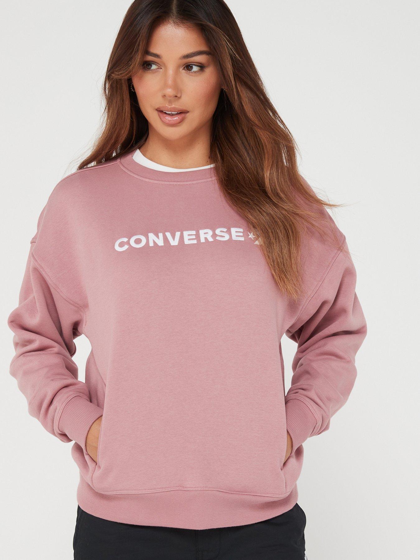 Pink converse outlet sweatshirt