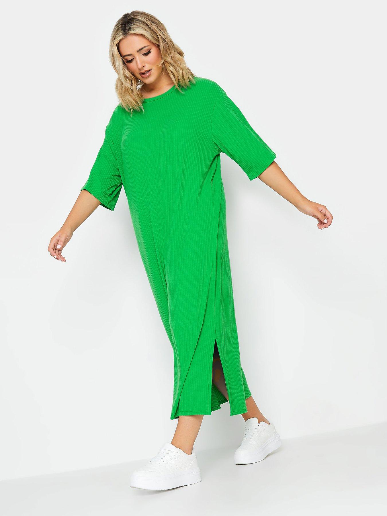 Green t store shirt dress