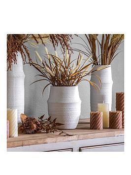 Product photograph of Gallery Langly Vase - White from very.co.uk