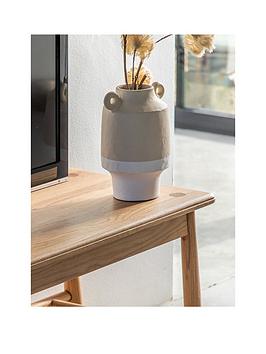 Product photograph of Gallery Thano Vase Small - White Natural from very.co.uk