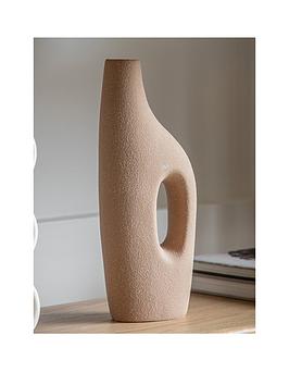 Product photograph of Gallery Gelora Vase - Sand from very.co.uk