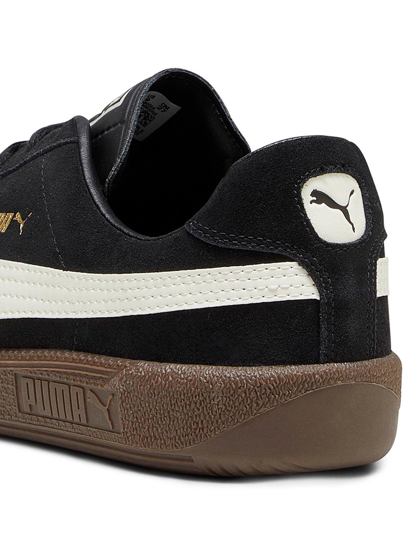 ladies black suede puma trainers