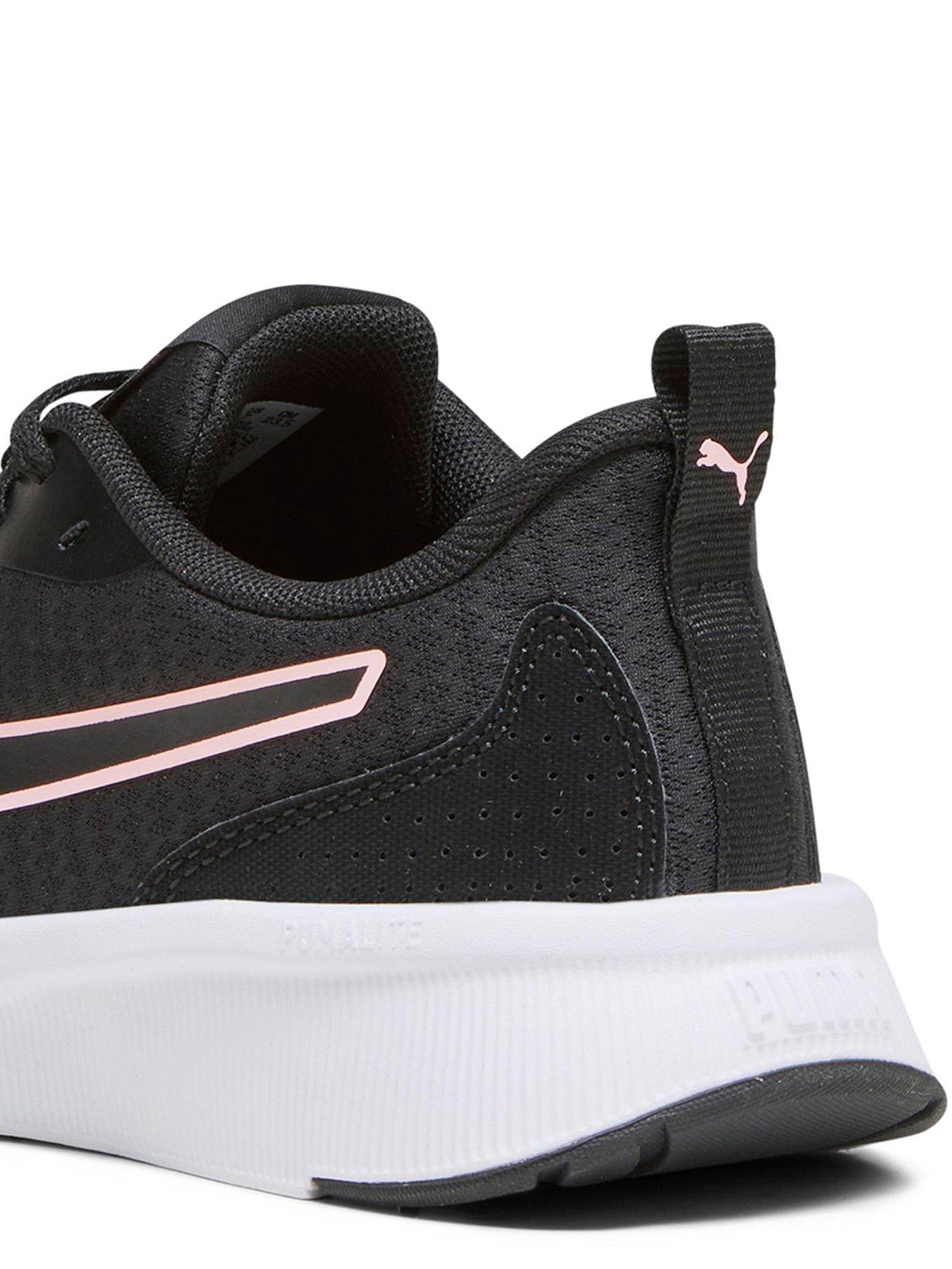 Puma black and hot sale pink trainers