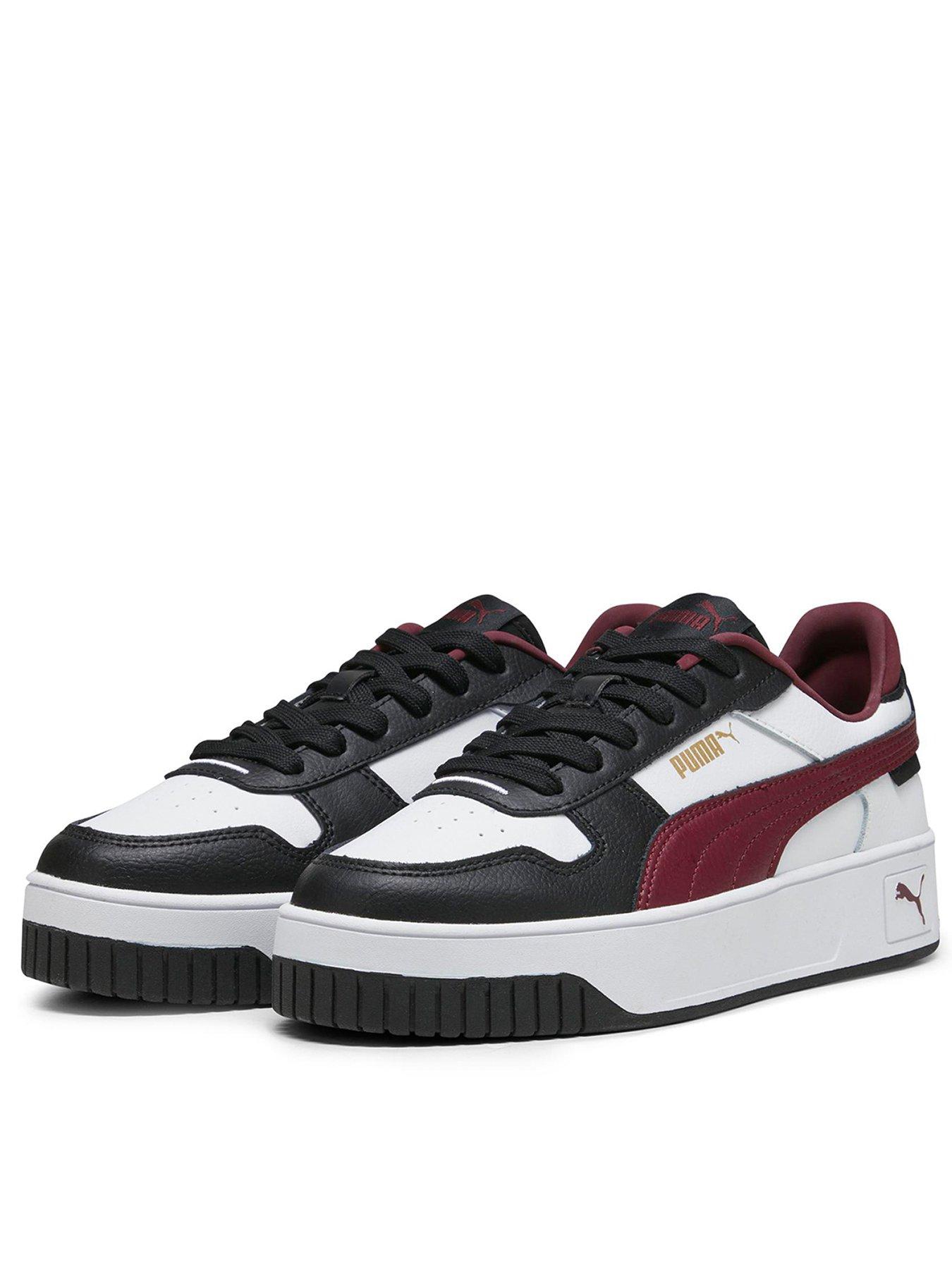 Black and hotsell red puma trainers