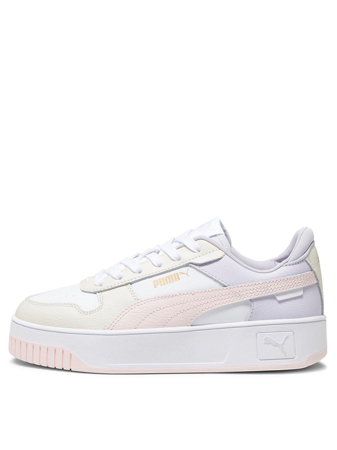 Puma Carina Street Trainers White Pink Very