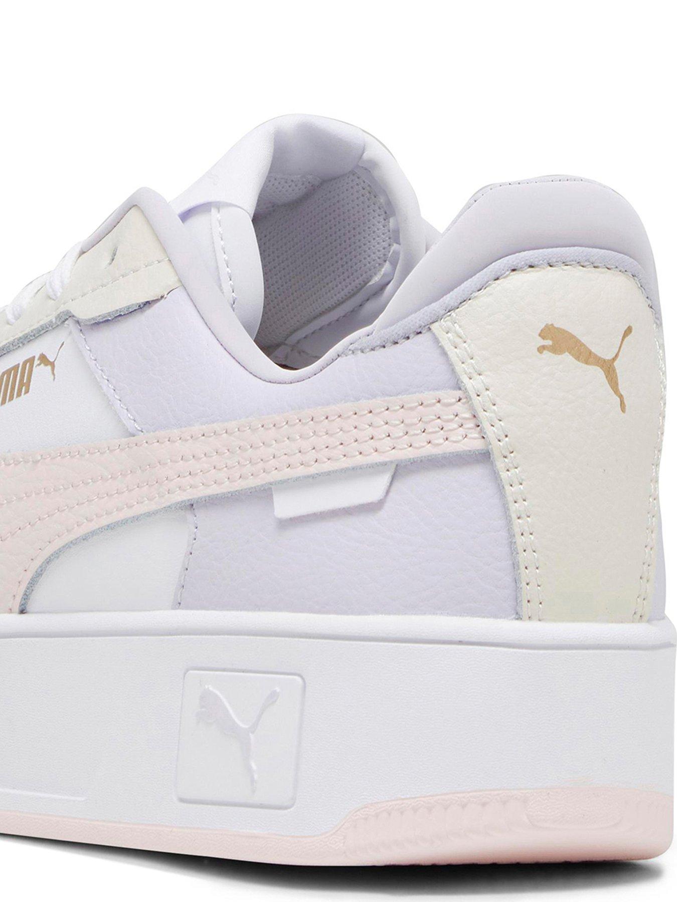 Puma white and pink hot sale sneakers