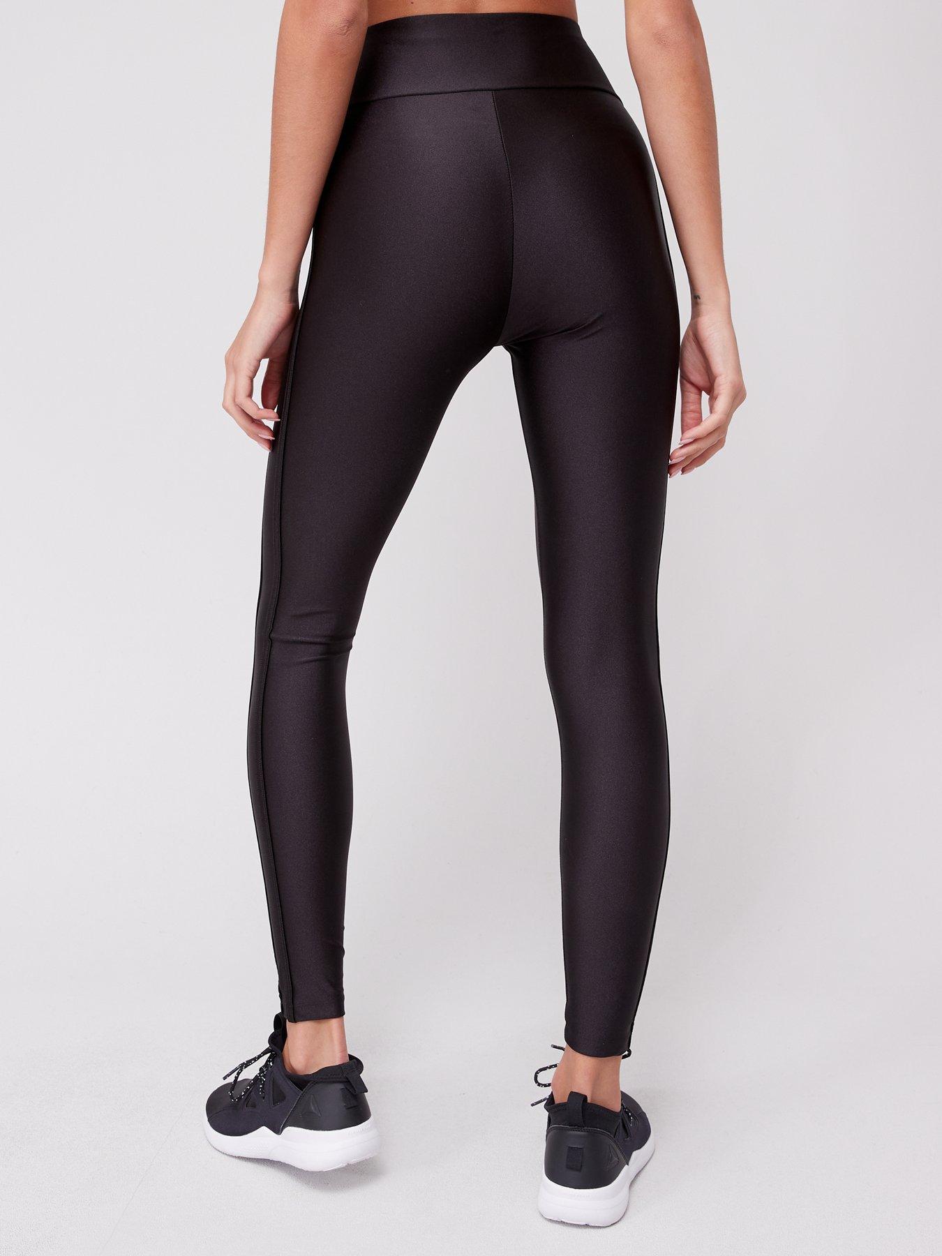 Black high shine leggings sale