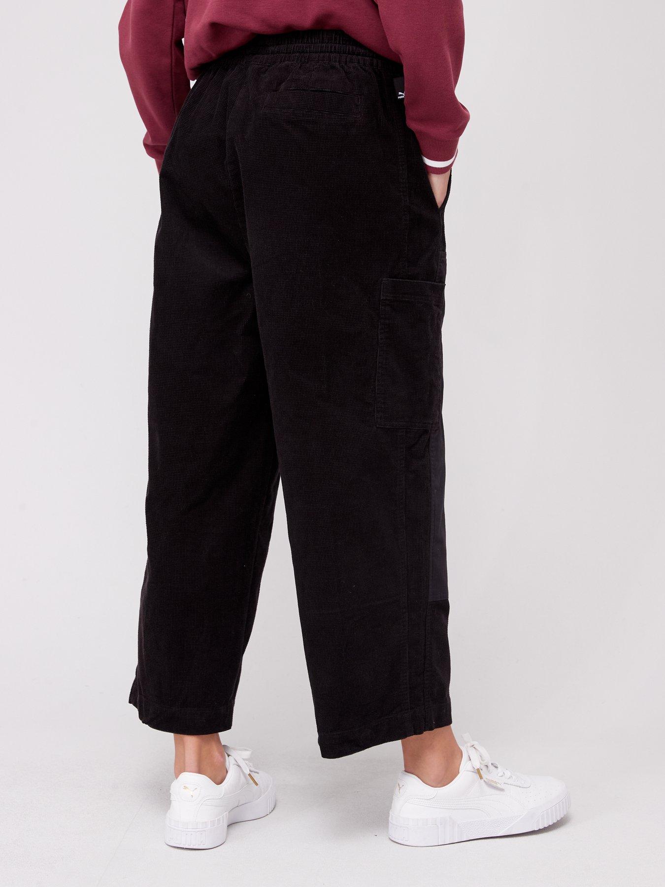 Womens black corduroy sales pants