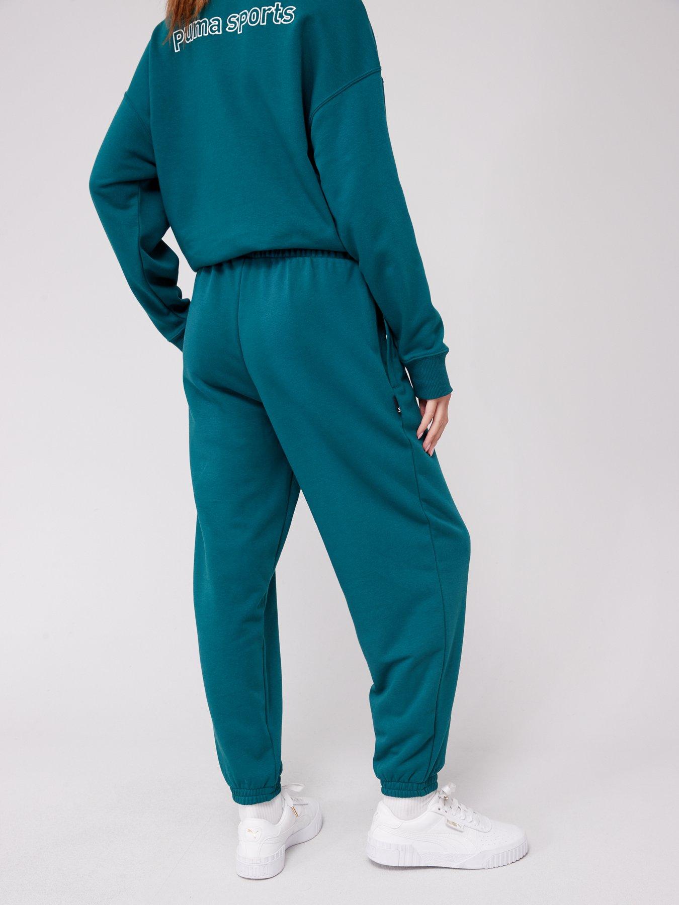 Dark green puma sales tracksuit