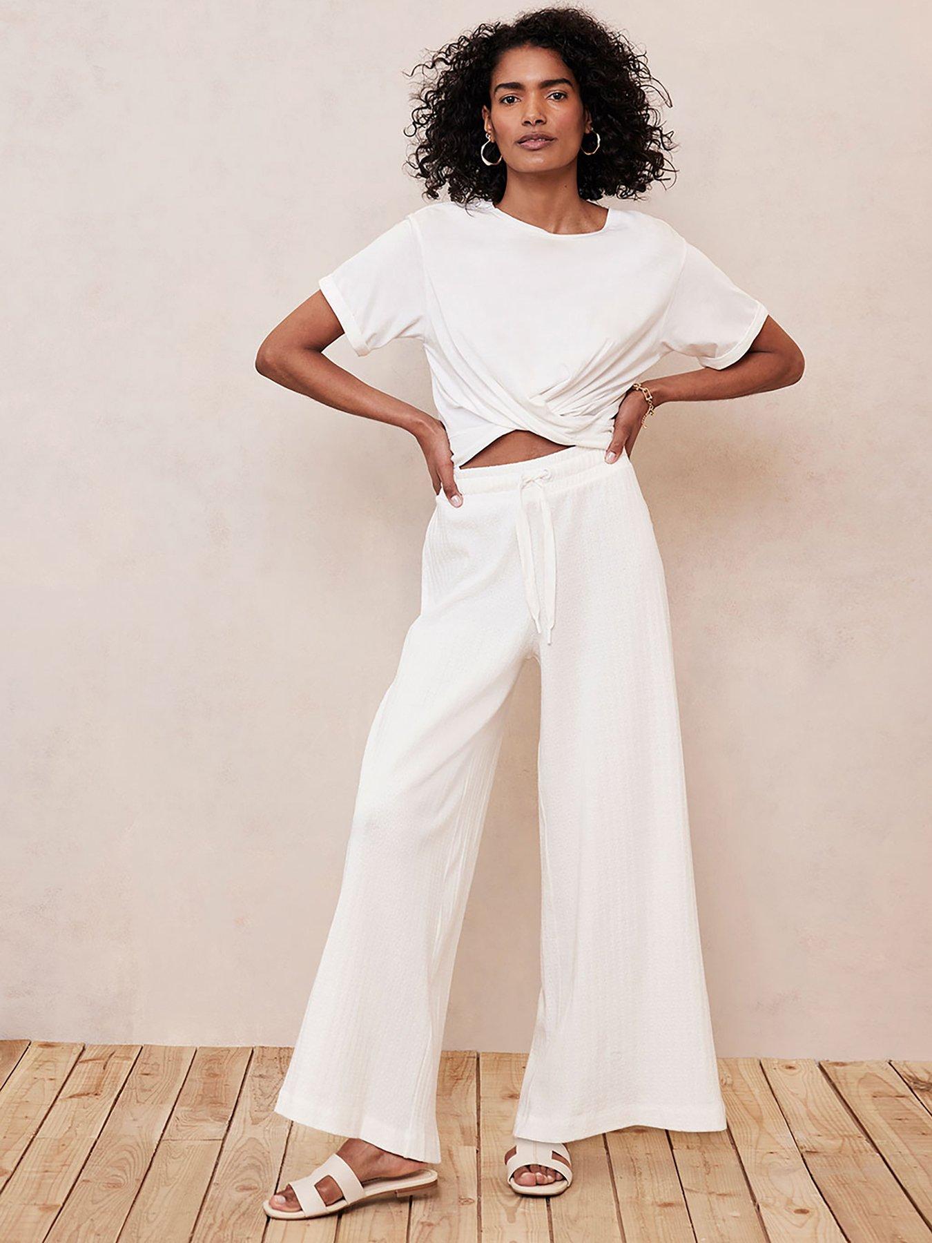 Cream store palazzo trousers