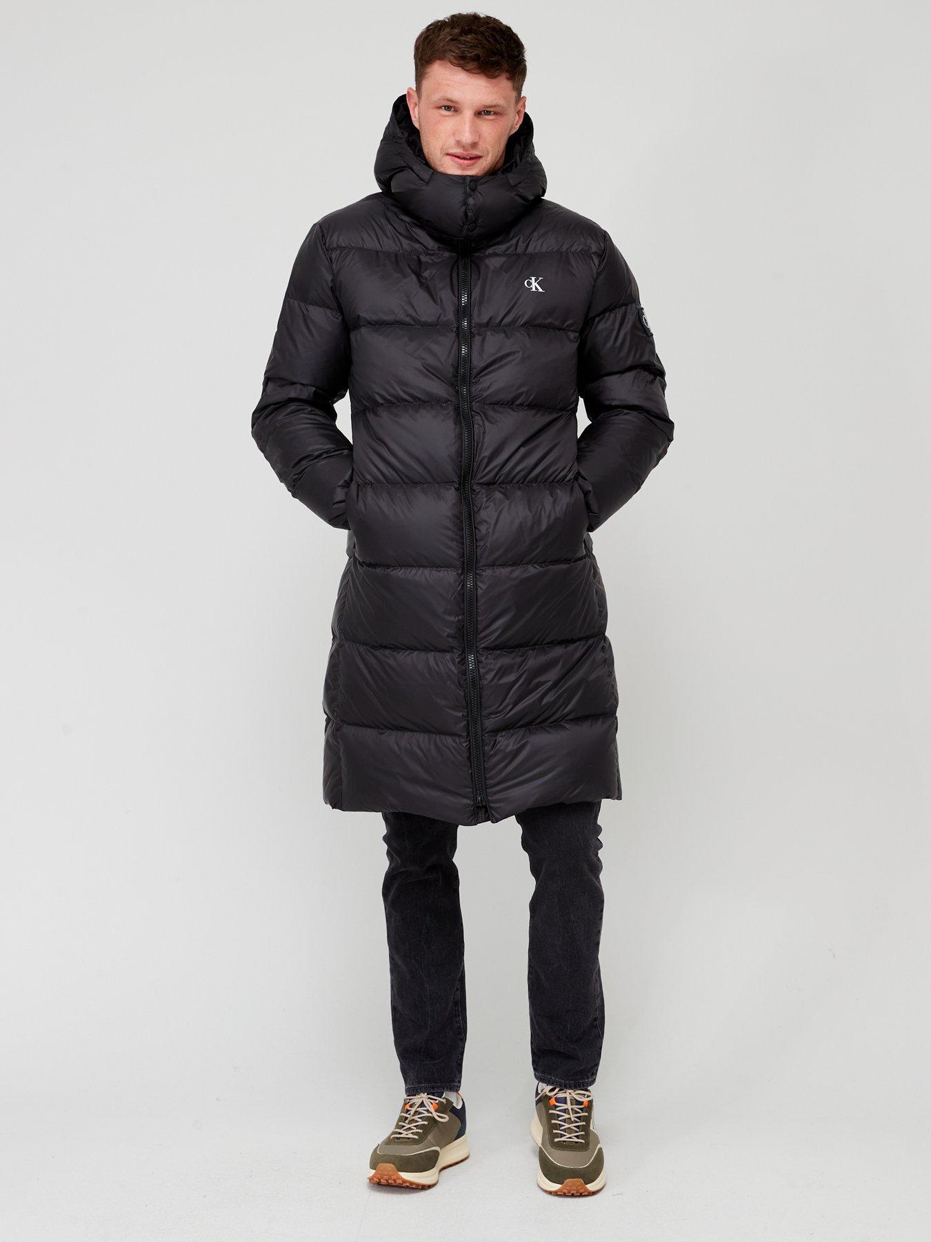 Quilted down parka jacket top calvin klein