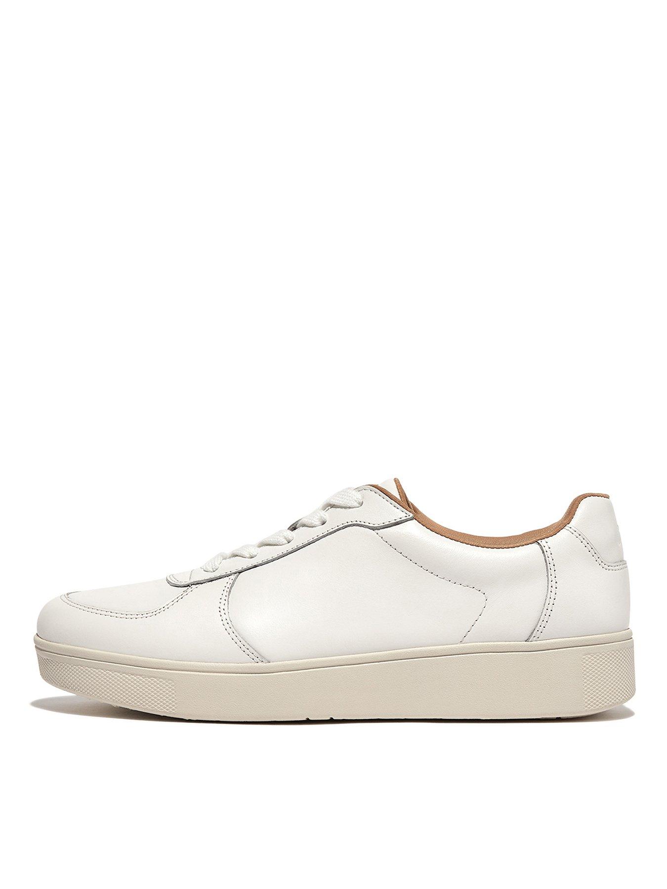 FitFlop Rally Leather Panel Sneakers - White | very.co.uk