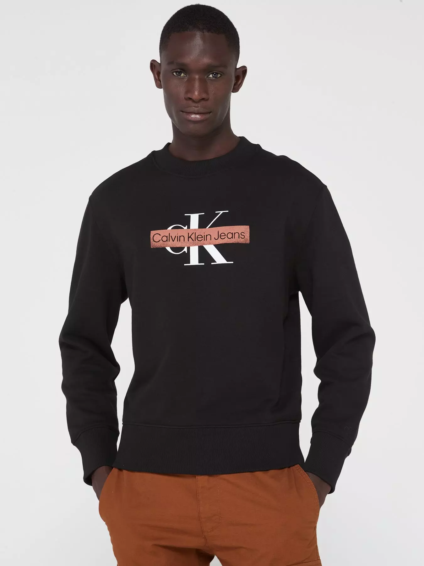 Calvin Klein Jeans Bayshore Blue Monogram Sweatshirt - Men from  Brother2Brother UK