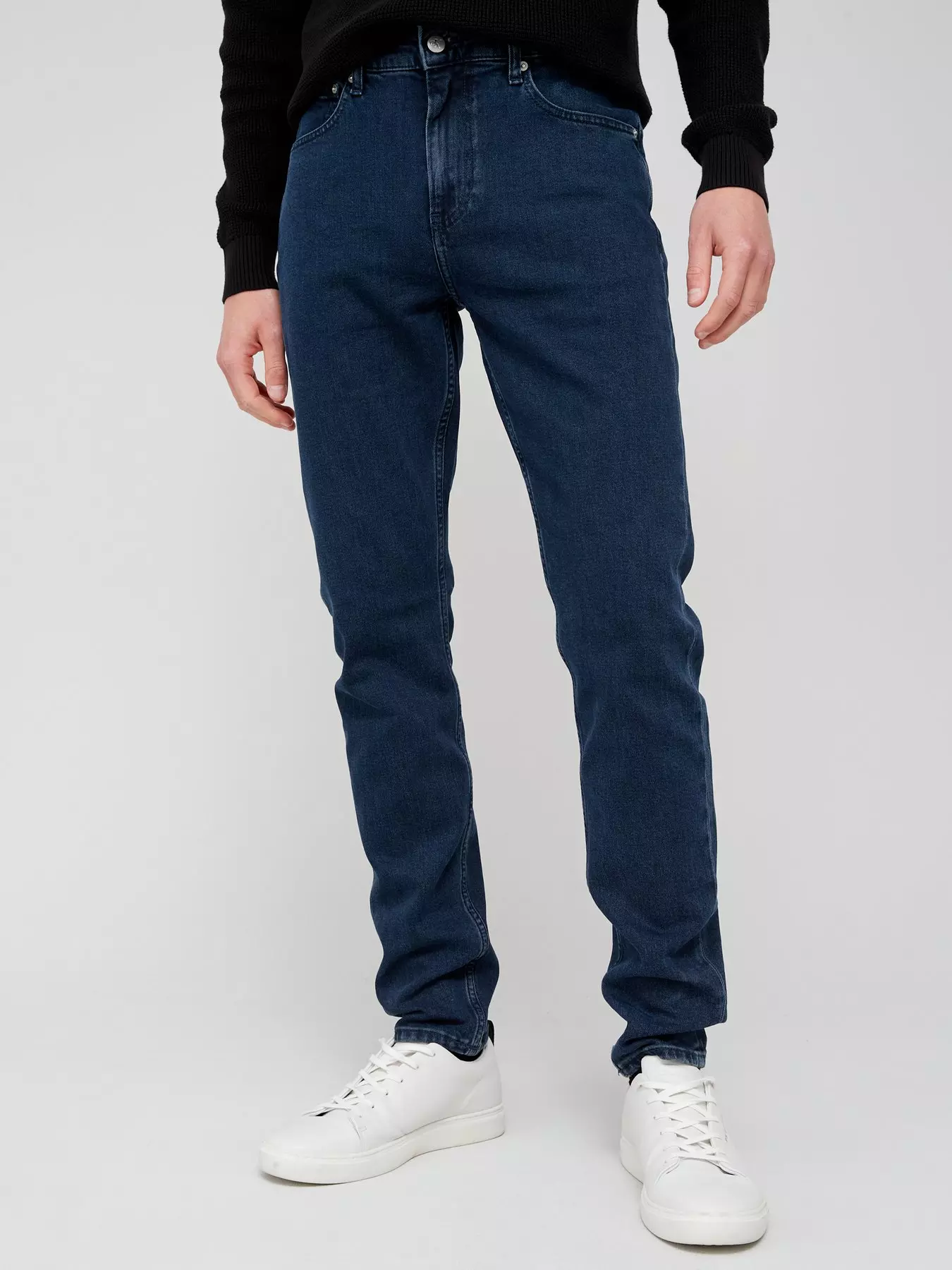 Calvin Klein Jeans SLIM TAPER - Jeans Tapered Fit - denim dark/dark-blue  denim 