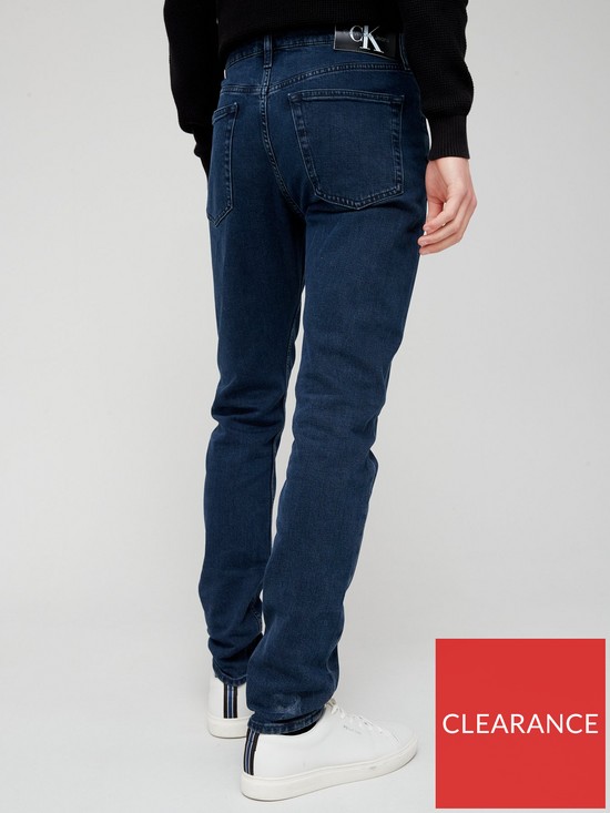 stillFront image of calvin-klein-jeans-slim-taper-fit-jeans-dark-blue