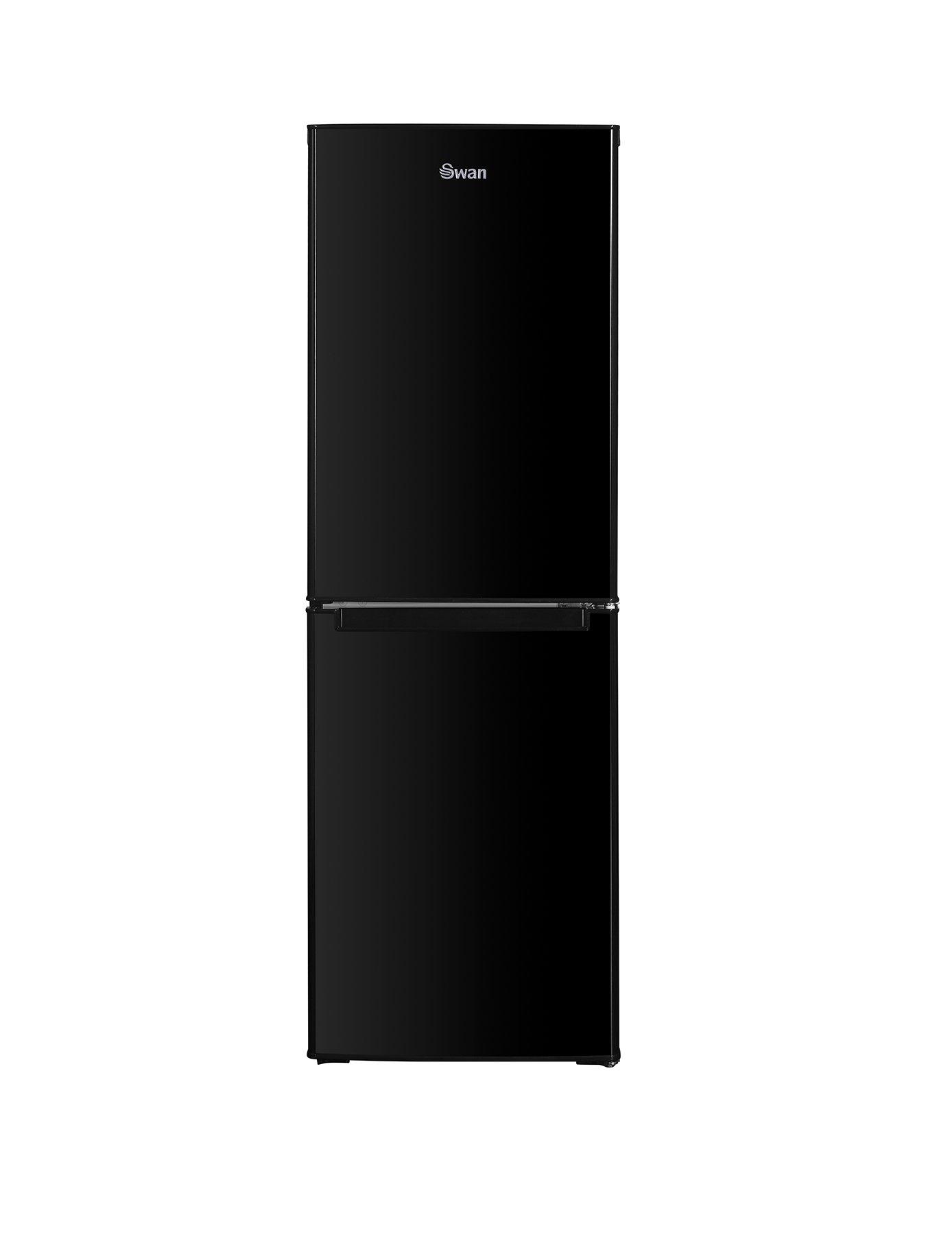 Swan SR15690B 48cm Wide, 144cm High, 50/50 Split Compact Fridge Freezer - Black