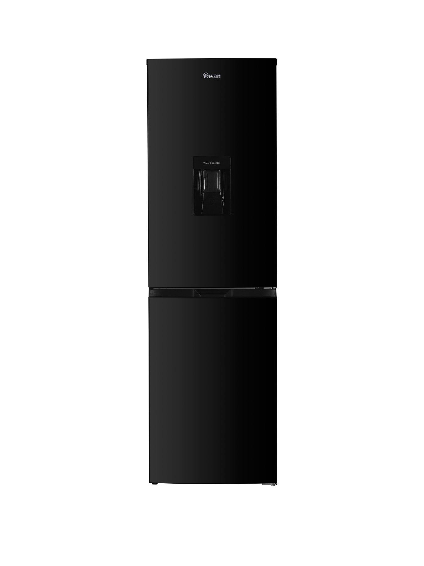 Product photograph of Swan Sr156130b 55cm Wide Total No Frost 50 50 Split Water Dispenser Fridge Freezer - Black from very.co.uk