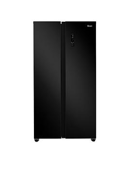 Product photograph of Swan Sr156100di 91cm Wide Total No Frost American-style Fridge Freezer - Dark Inox from very.co.uk