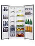  image of swan-sr156110i-91cm-wide-total-no-frost-american-style-fridge-freezer-with-water-dispenser-inox