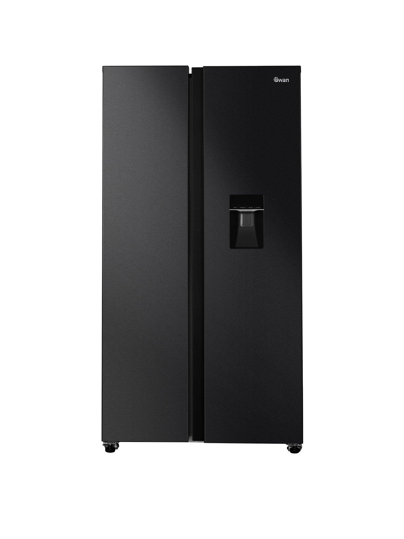 Swan Sr156110Di 91Cm Wide, Total No Frost, American -Style Fridge Freezer With Water Dispenser - Dark Inox