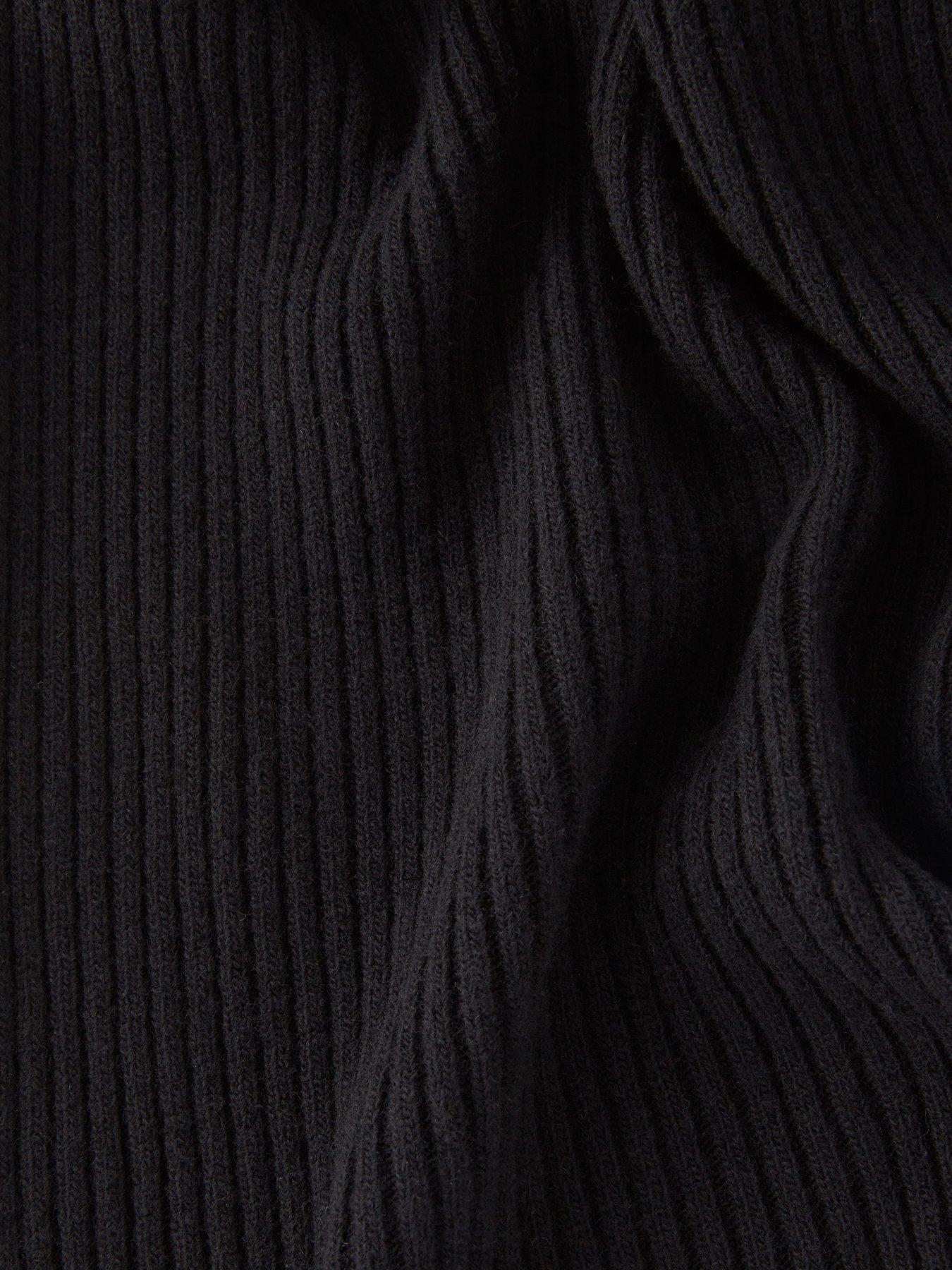 Image 3 of 4 of Lacoste Wool Scarf - Black