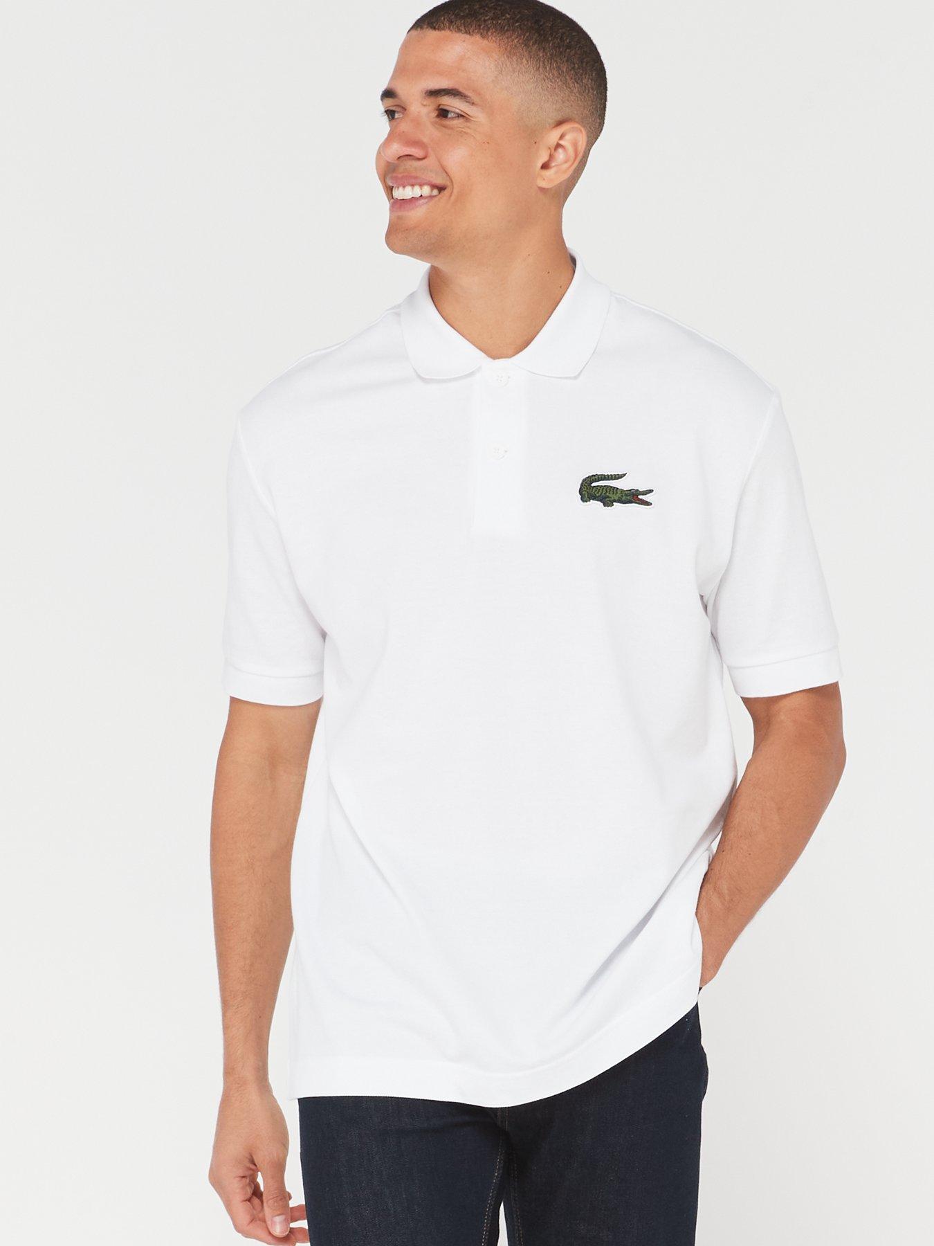 Large Croc Oversized Polo Shirt - White