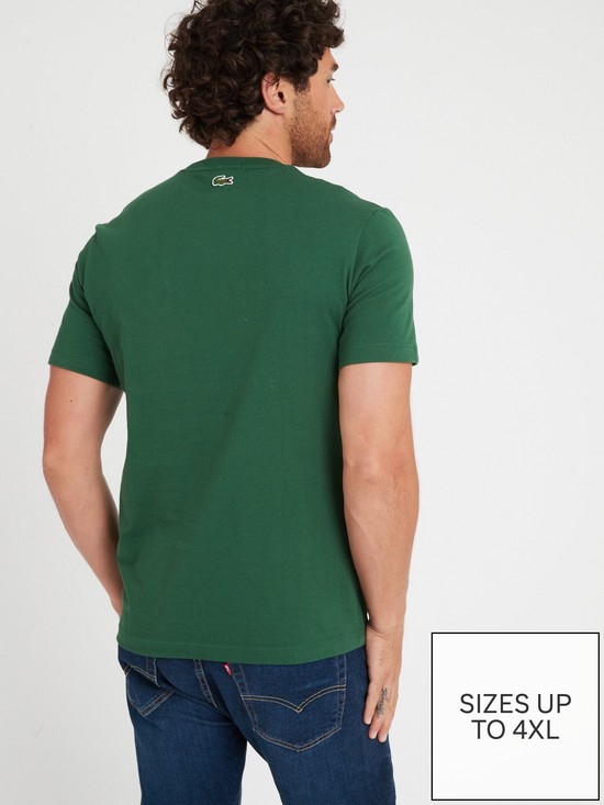 stillFront image of lacoste-small-graphic-logo-t-shirt-green