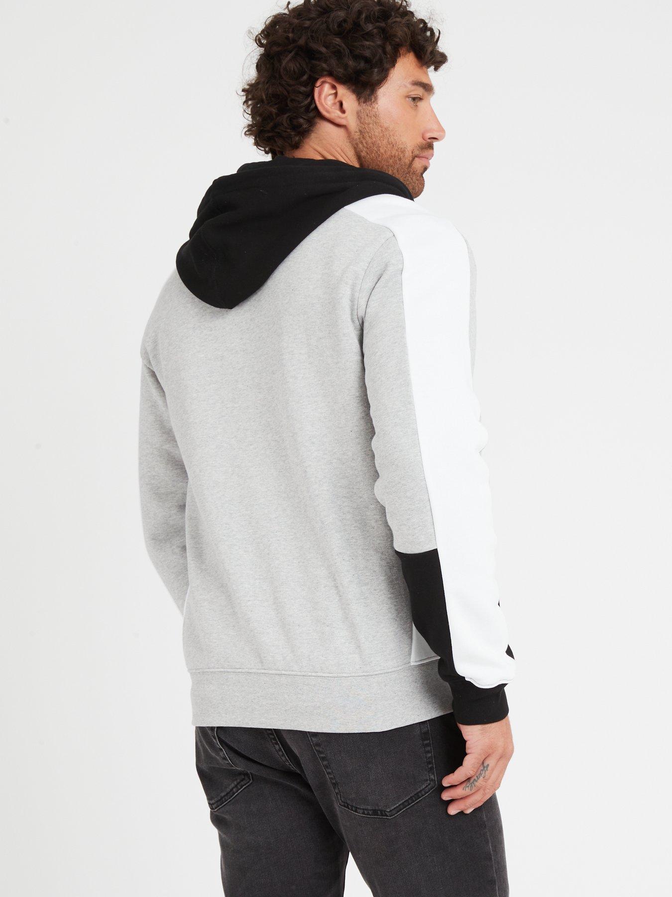 Lacoste colour block sleeve deals zip through hoodie