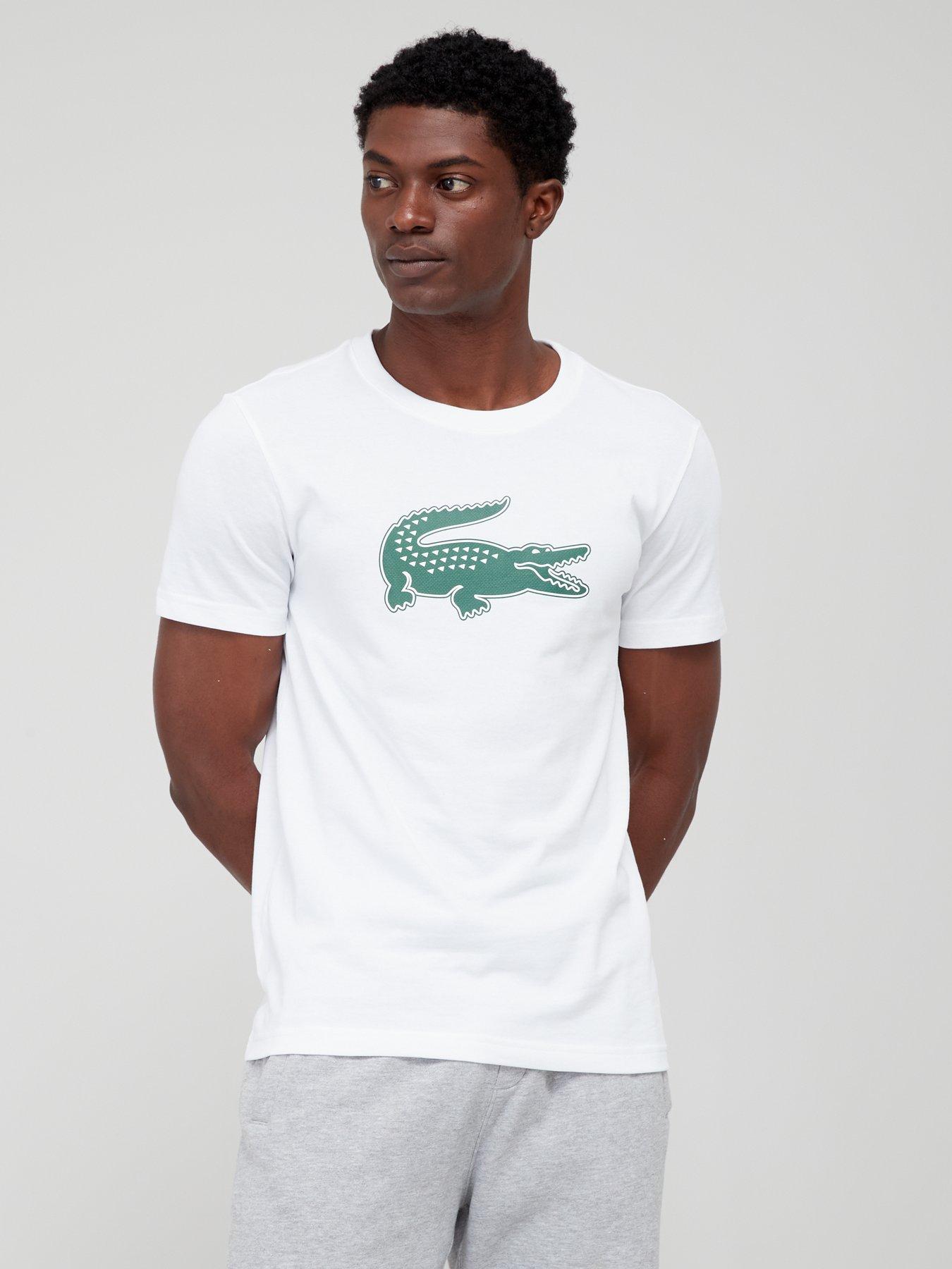 Lacoste Large Croc T-shirt - White | very.co.uk