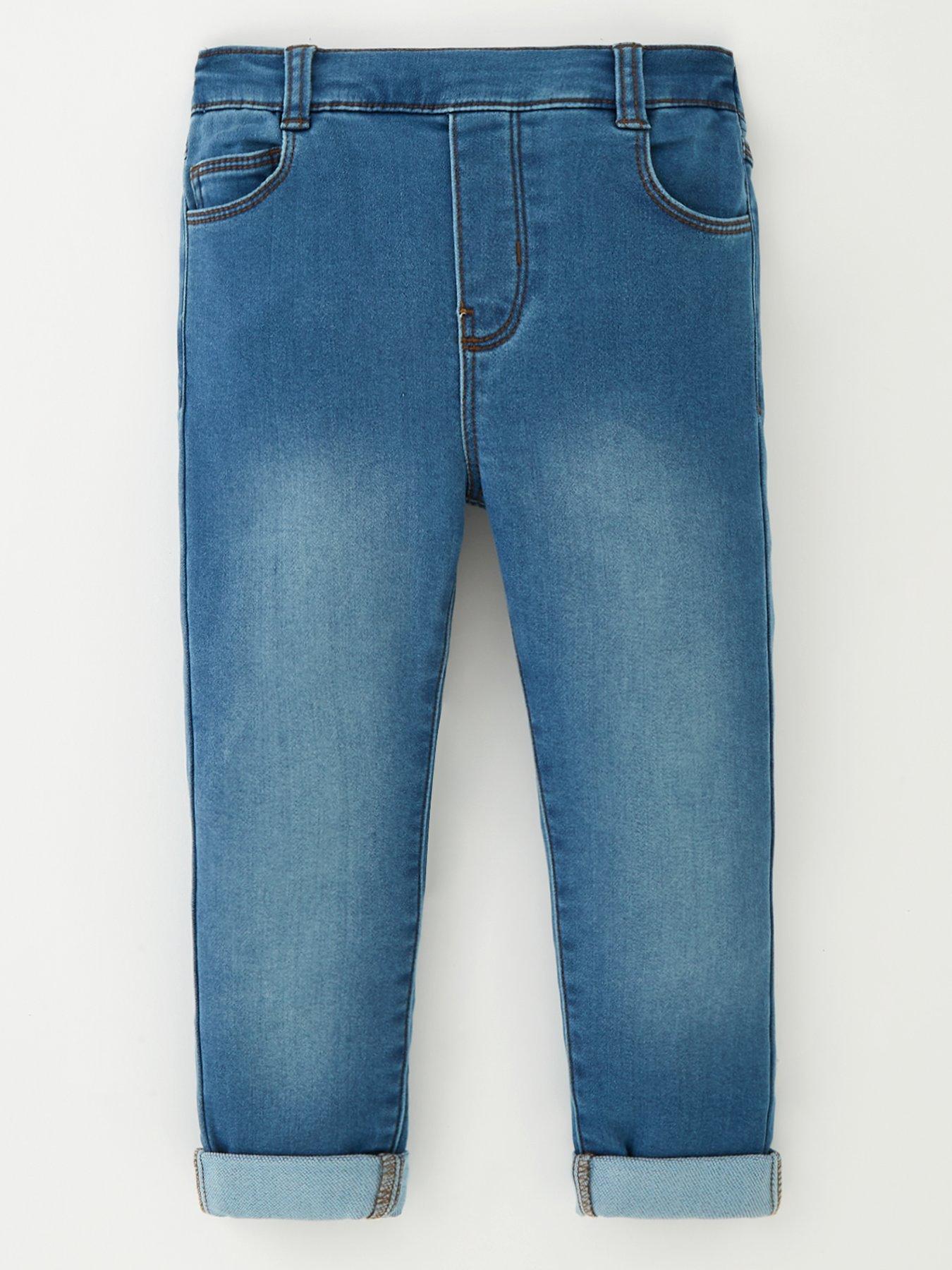 undefined Girls Mid-Wash Jeggings - Blue