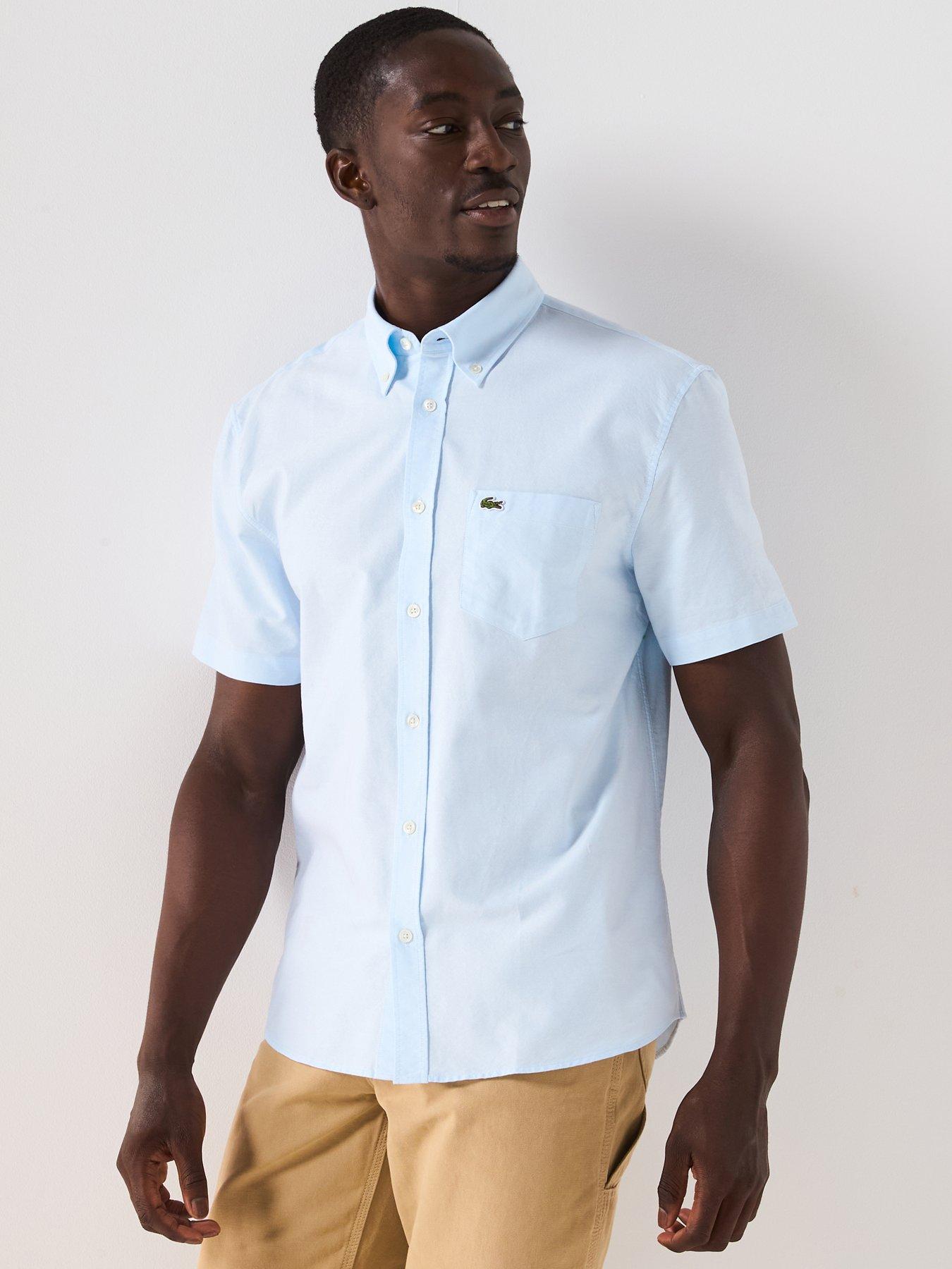 undefined Short Sleeve Oxford Shirt - Light Blue