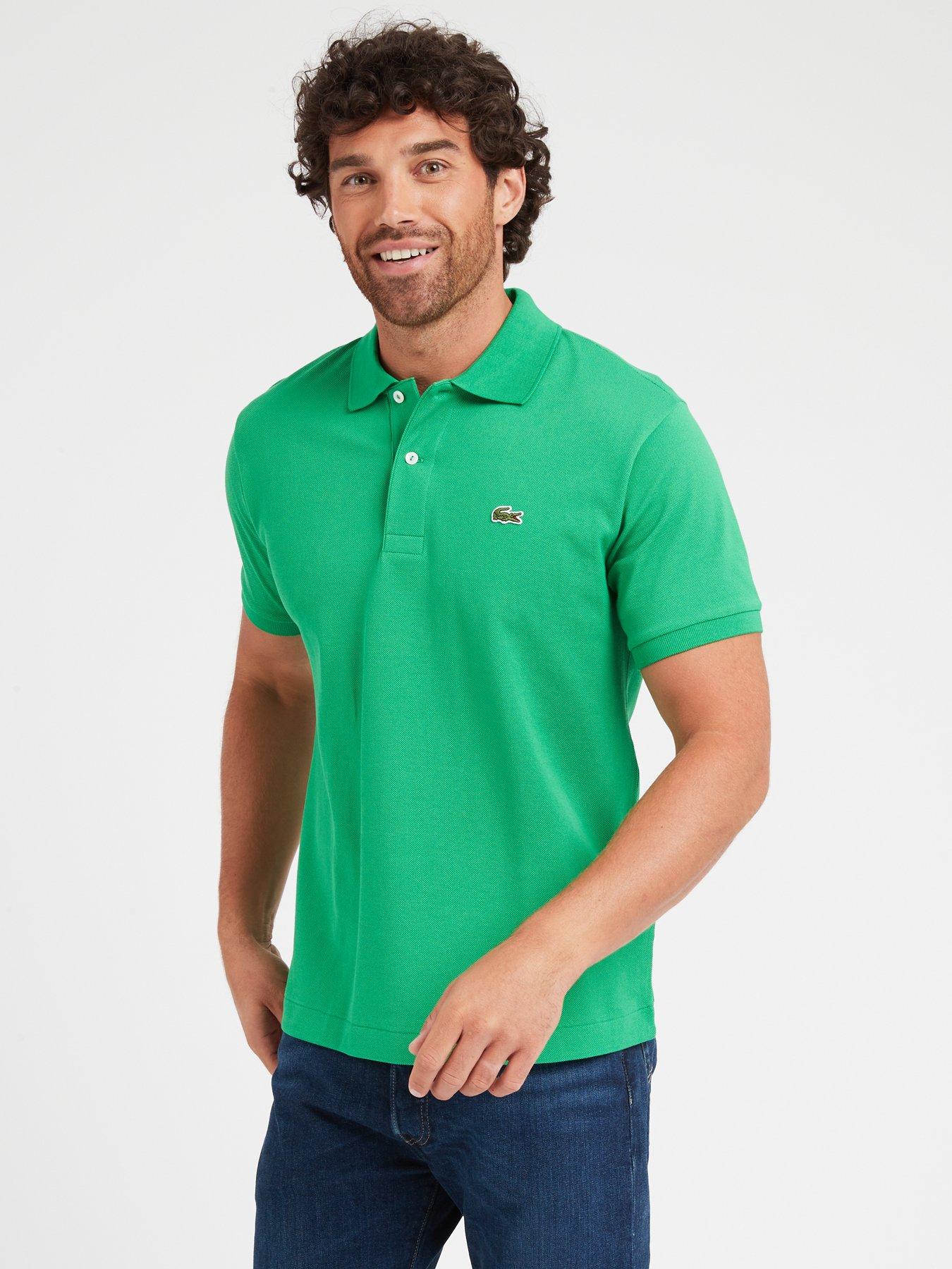 Lime green lacoste polo shirt sale