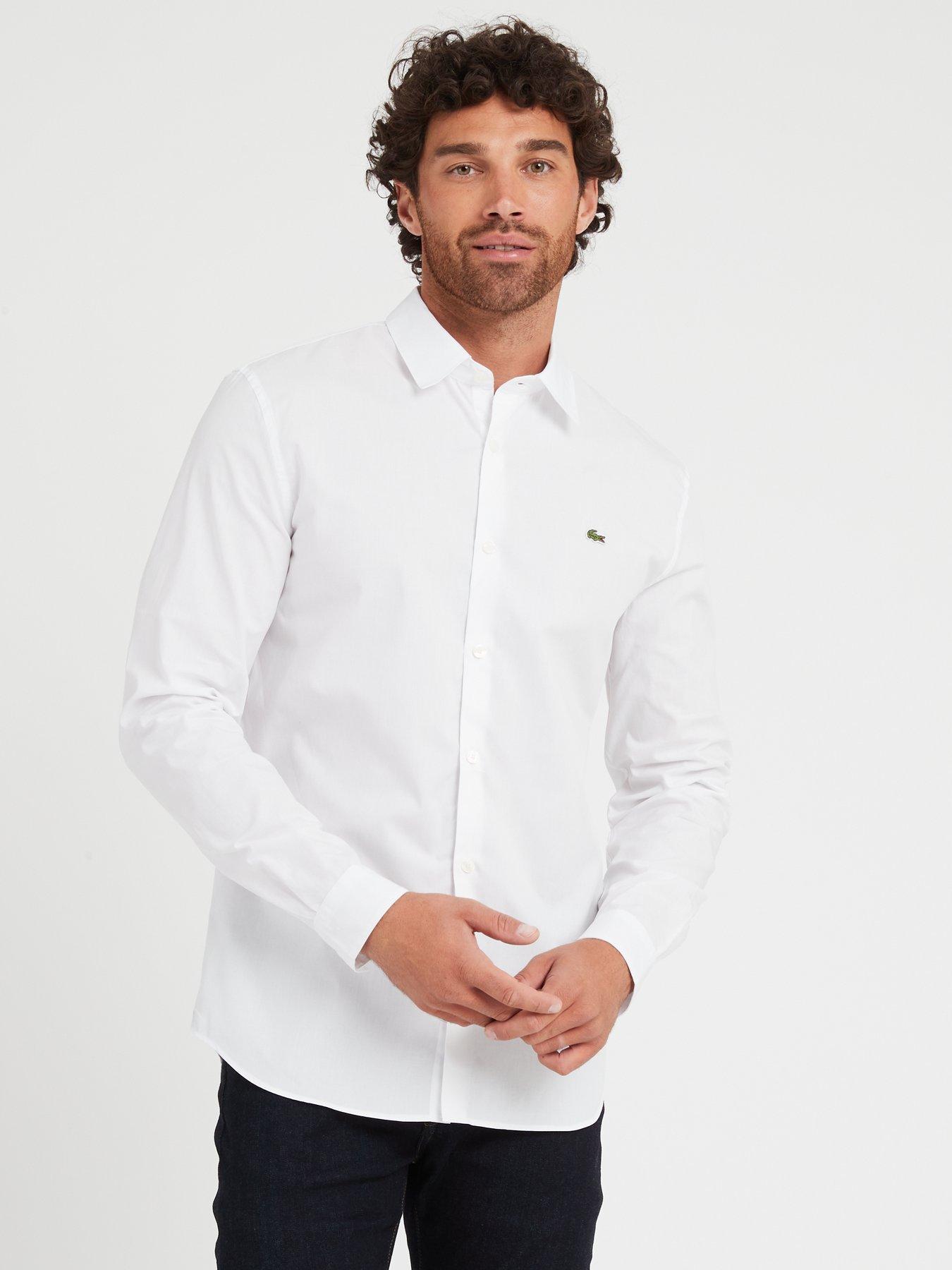 Lacoste Slim Fit Button Down Poplin Shirt White