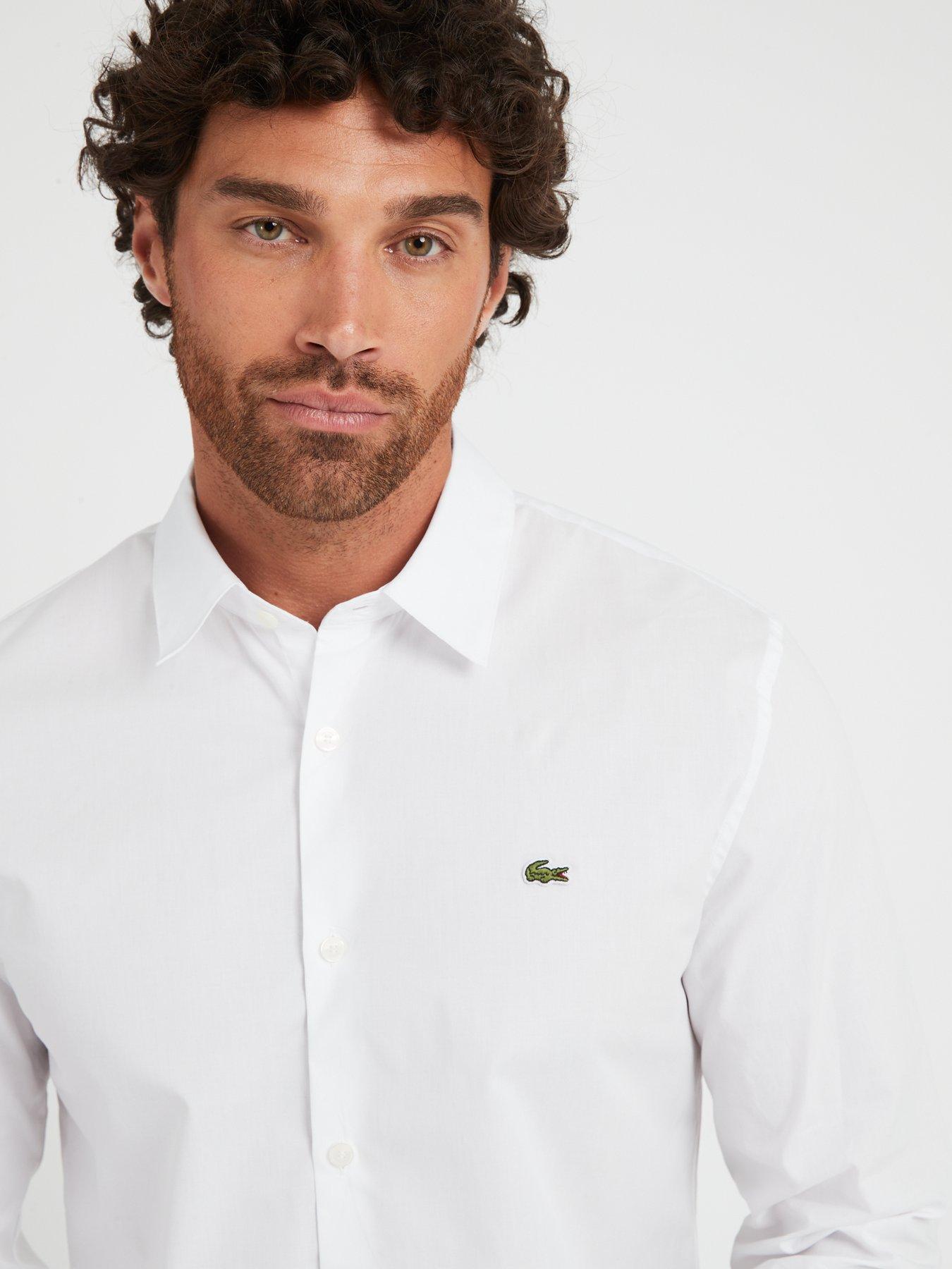 Lacoste white button down shirt best sale