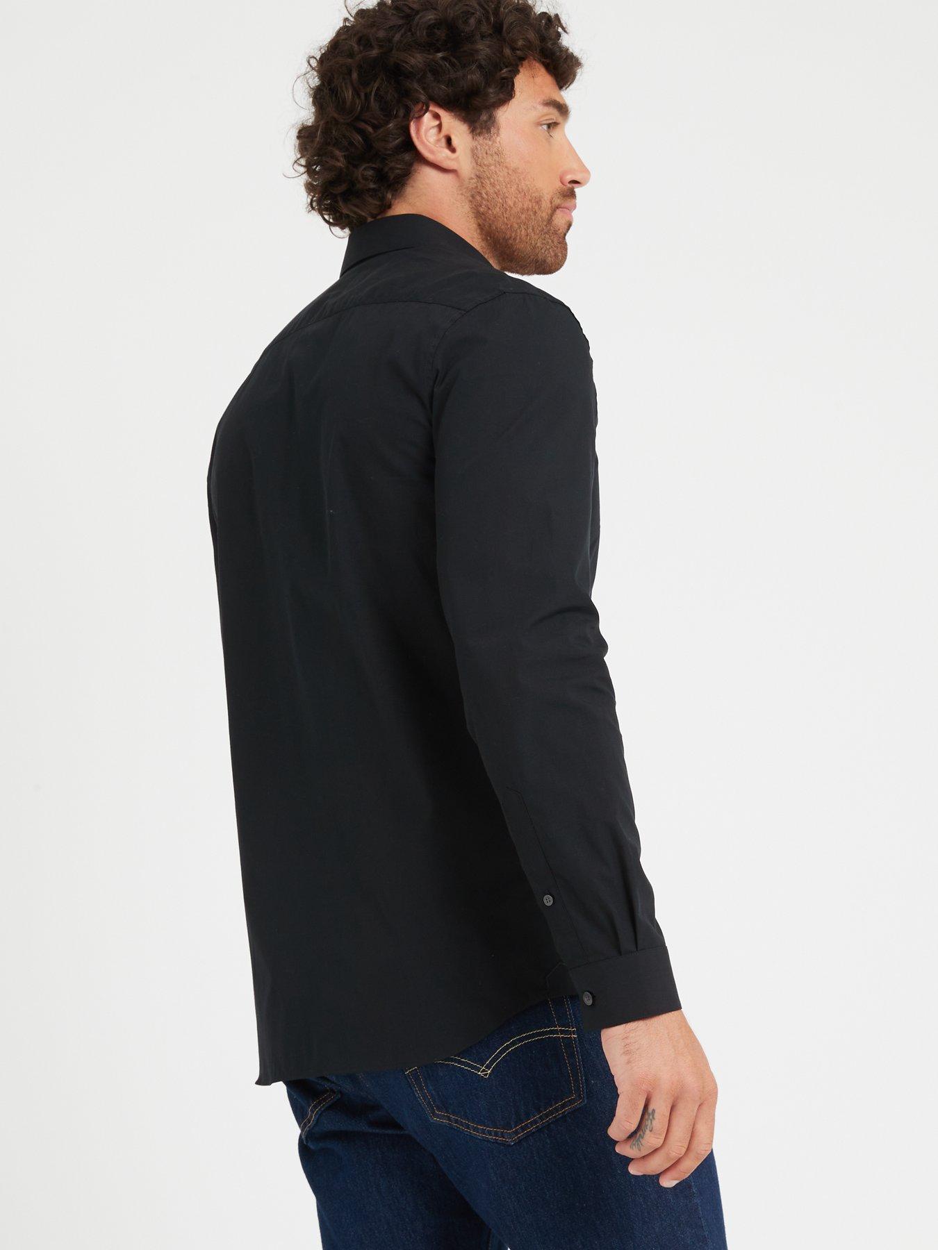 Lacoste Slim Fit Button Down Poplin Shirt Black Very