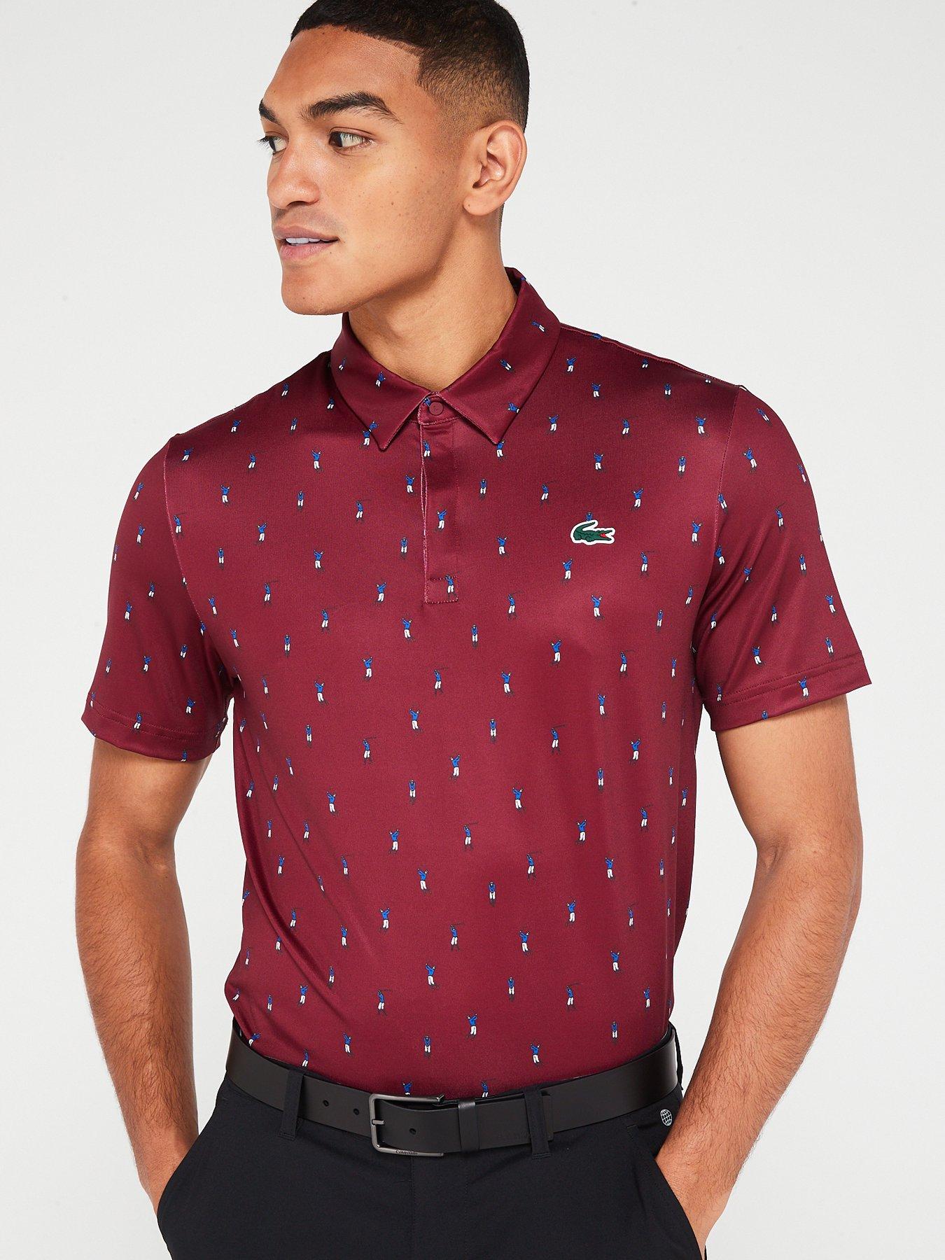 Burgundy deals lacoste shirt