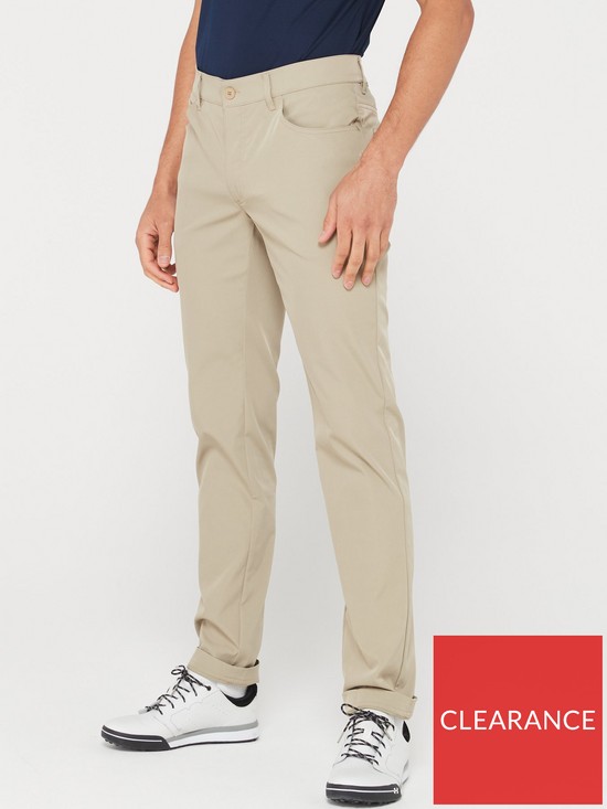 front image of lacoste-golf-essentials-chino-trousers-brown
