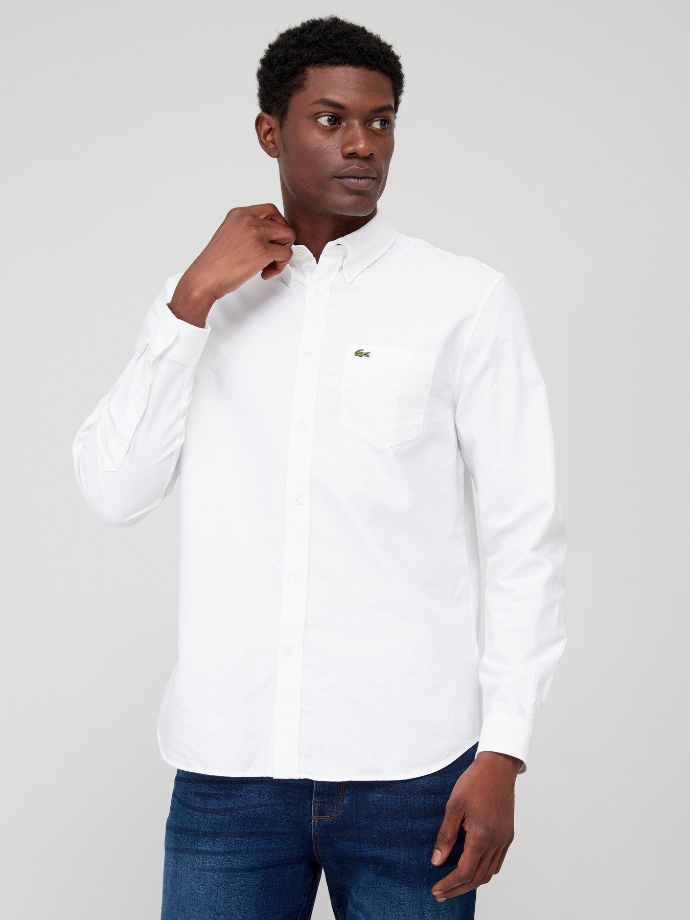 Lacoste long sleeve dress on sale shirt