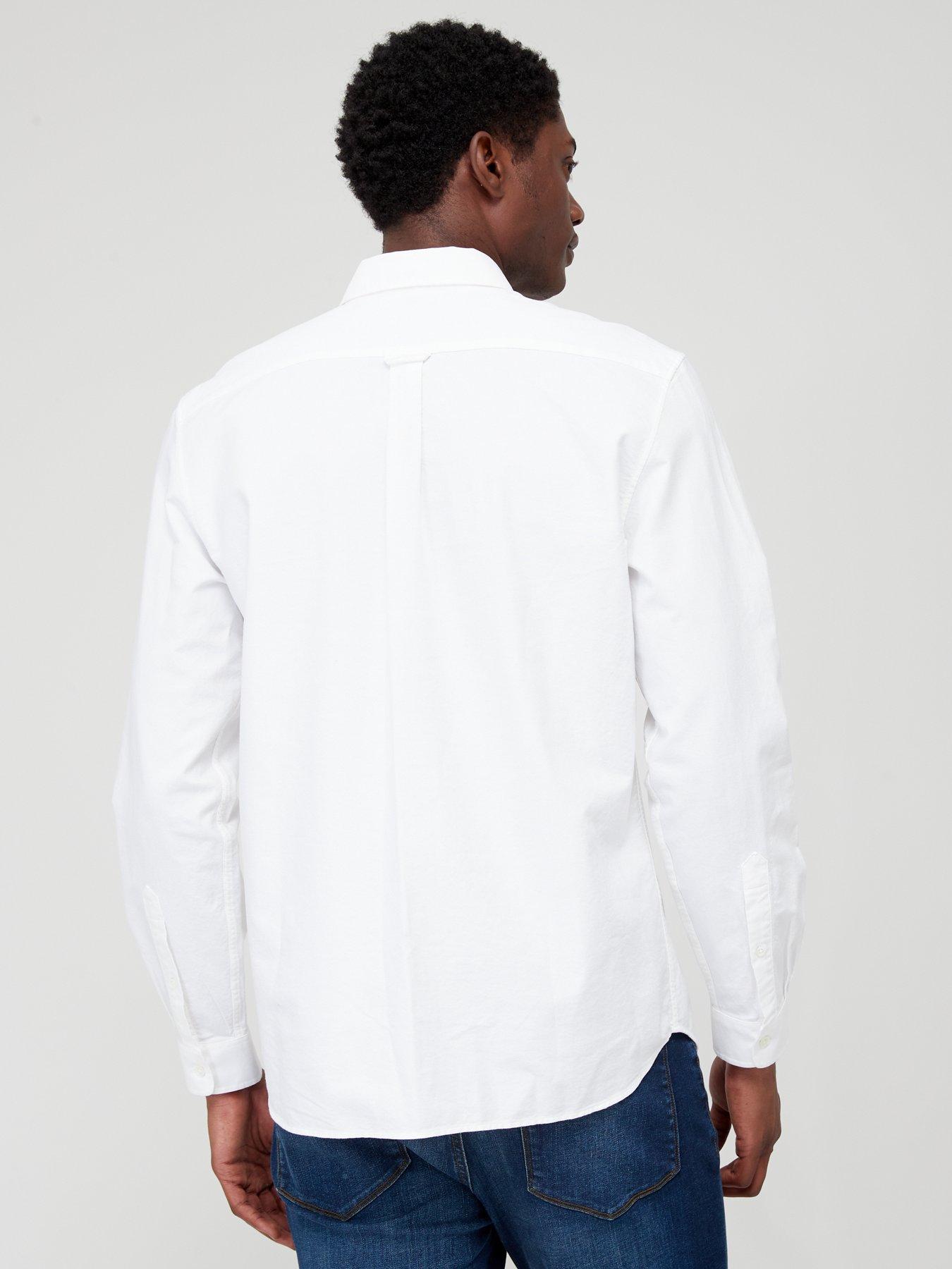 Lacoste Long Sleeve Oxford Shirt - White | Very.co.uk