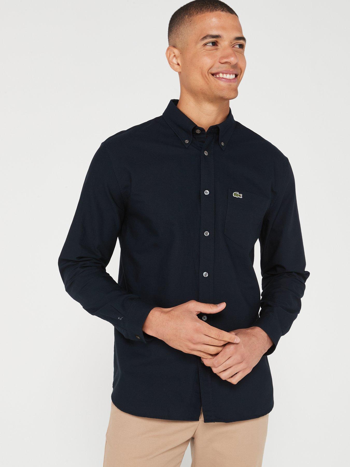 Lacoste Long Sleeve Oxford Shirt Navy Very