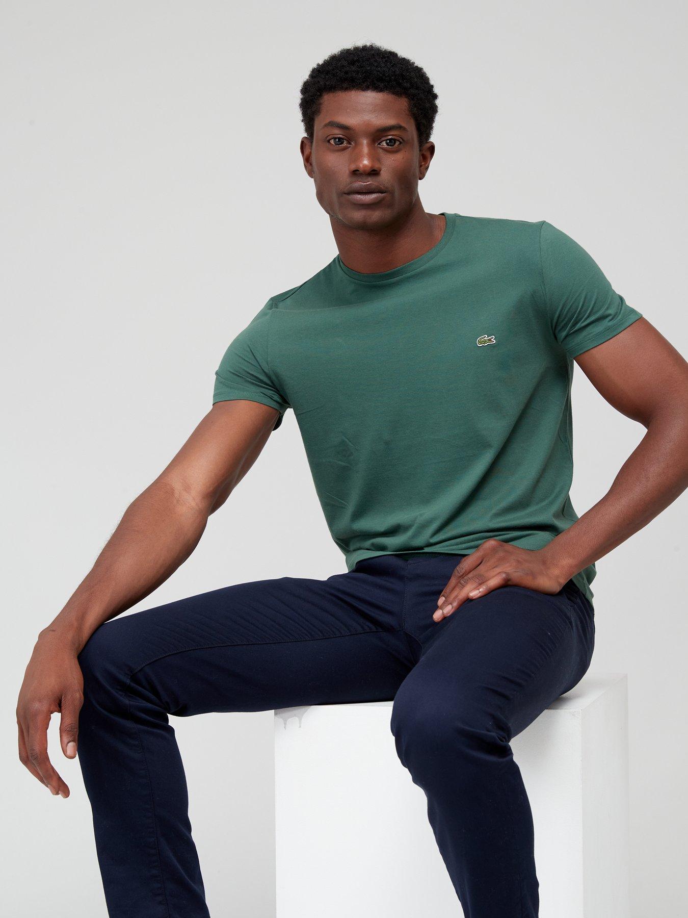 Dark green lacoste t outlet shirt