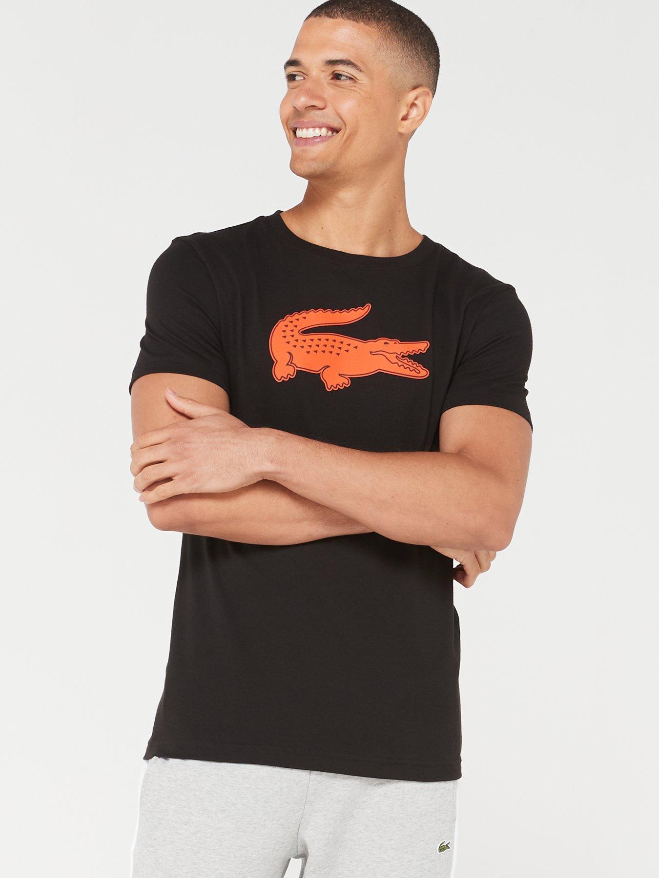 Lacoste logo 2024 contrast t shirt