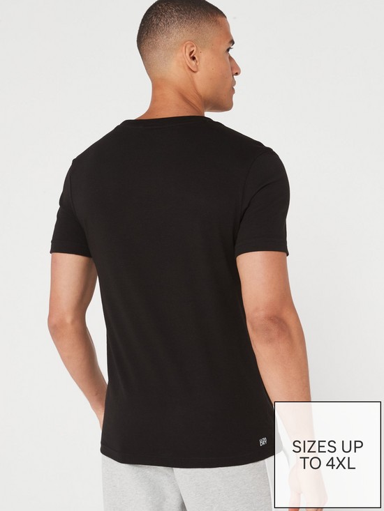 stillFront image of lacoste-contrast-croc-logo-t-shirt-black